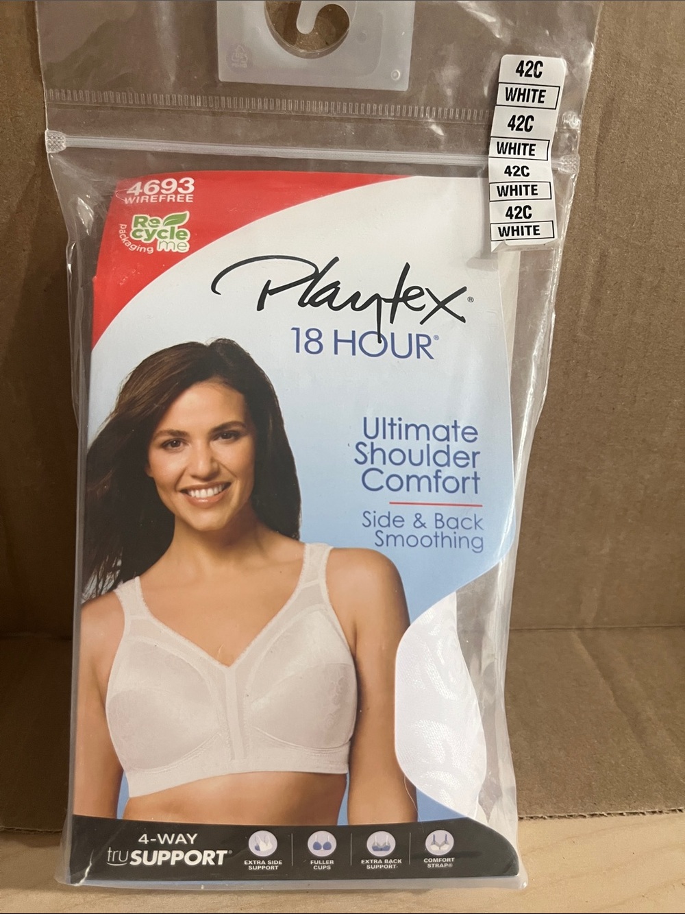 Playtex 18 Hour Ultimate Shoulder Comfort Bra - White